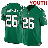 Youth Philadelphia Eagles #26 Saquon Barkley Green 2023 F.U.S.E Vapor Untouchable Limited Throwback Football Stitched Jersey Dzhi,baseball caps,new era cap wholesale,wholesale hats